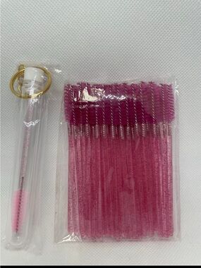 Pink Disposable Mascara Wand Set